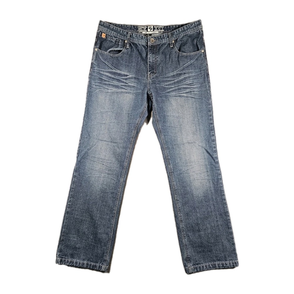 Southpole Mens Jeans 38x32 Blue Relaxed Straight MCM XCI Vintage Y2K‎ Denim